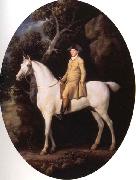 George Stubbs Self-Portrait on a White Hunter oil painting on canvas